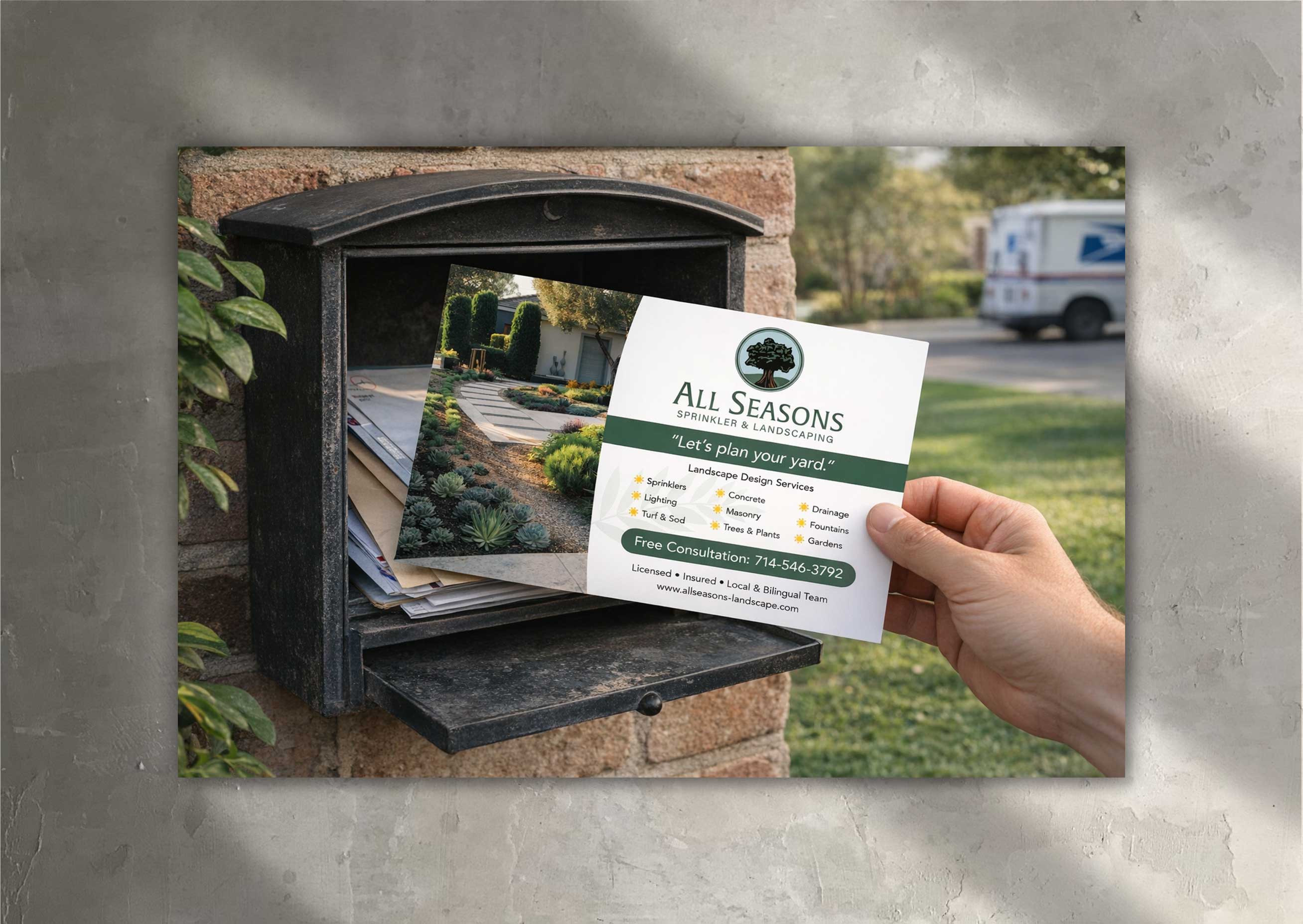 All Seasons Post Card Design — Print Design