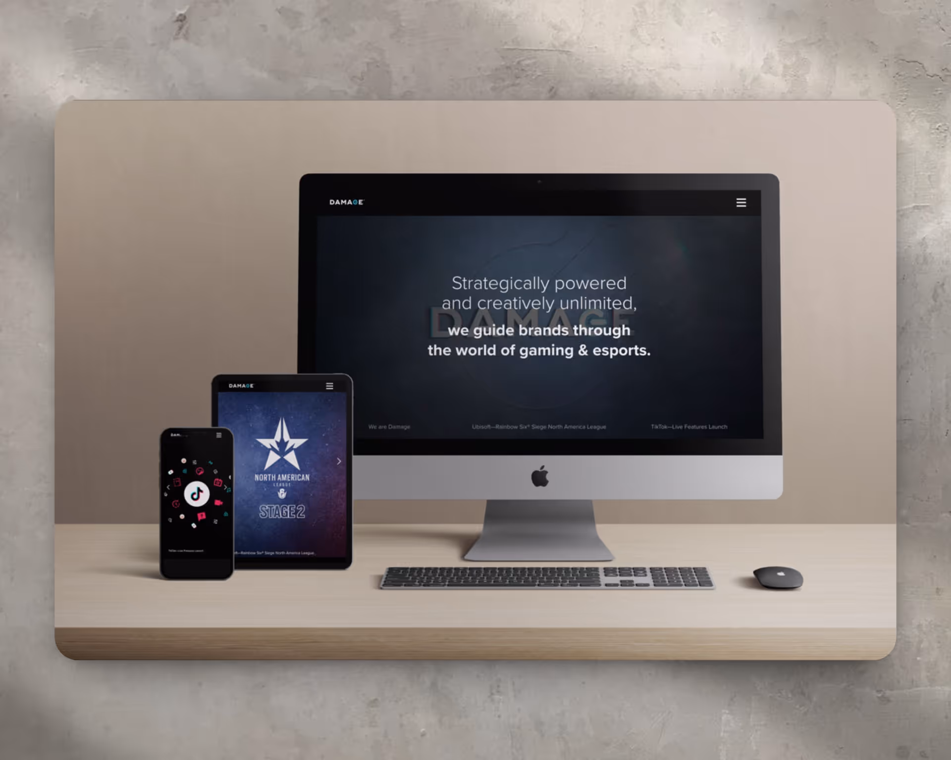 Damage Creative Website — Web Design
