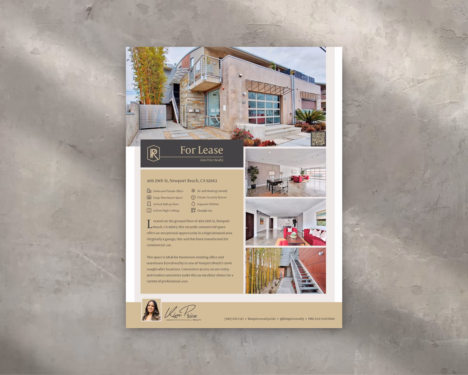 Kim Price Realty Flyer and Business Card — Print Design