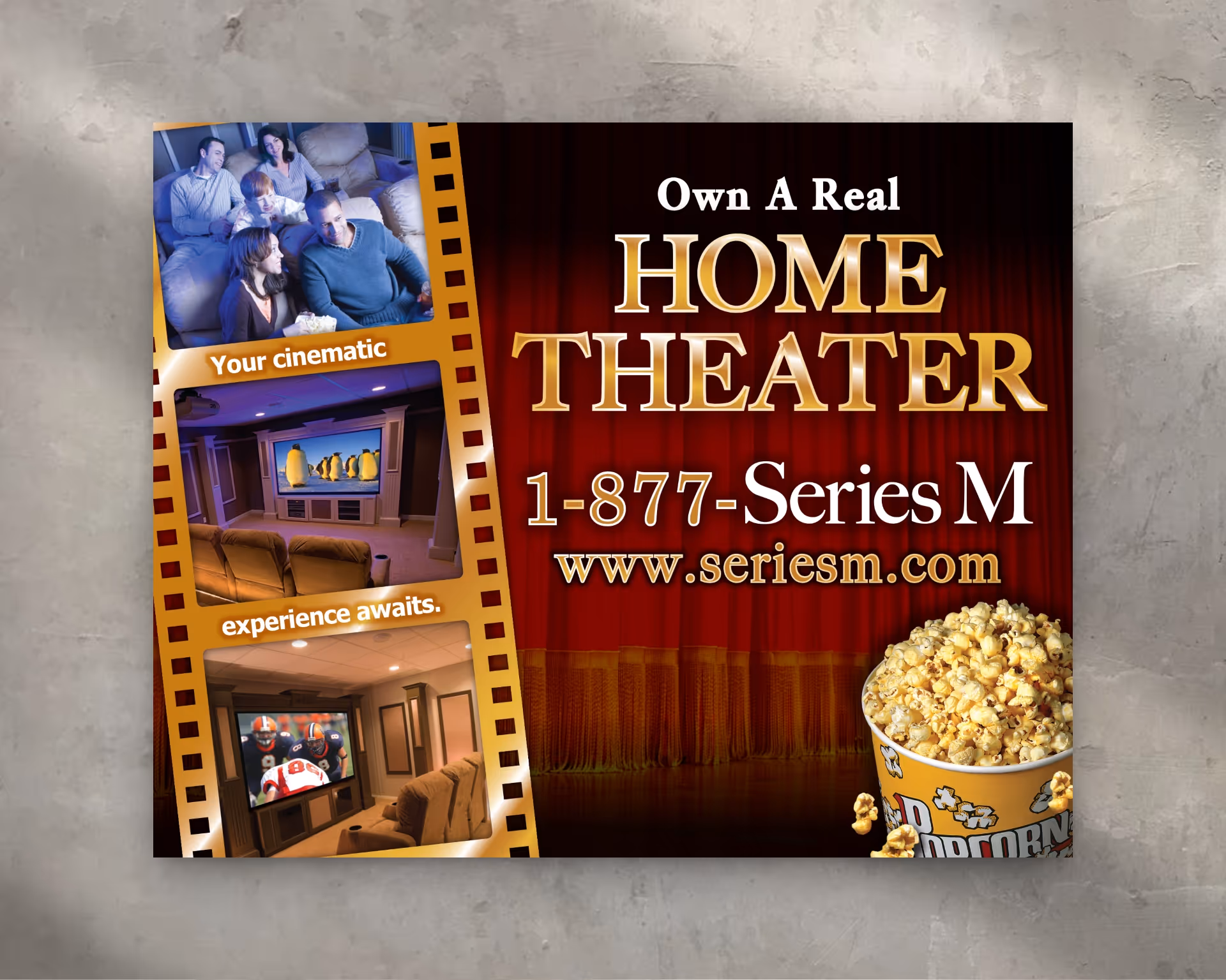 Series M Theaters Door Hanger and Yard Sign — Print Design