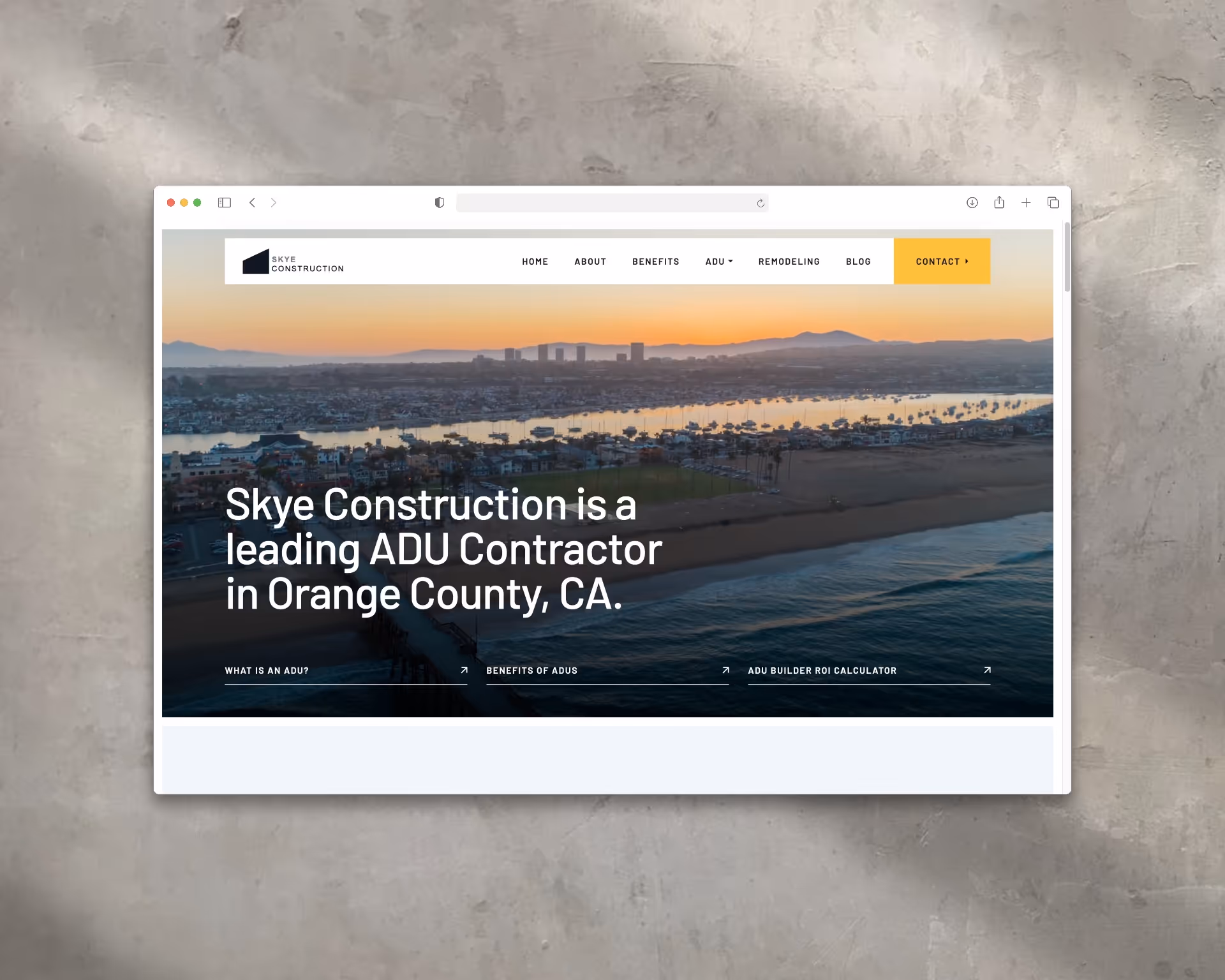 Skye Construction Website — Web Design